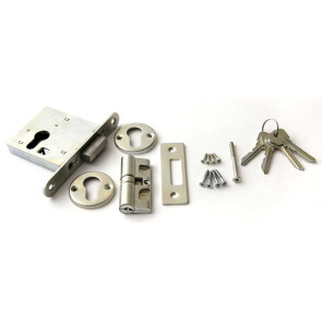 Замок врезной цилиндровый «ЗВ1-2» 4 кл. Хром