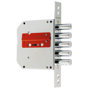 Замок врезной сувальдный «ЗВ8-6 ПК5/15» правый, 5 кл. Хром