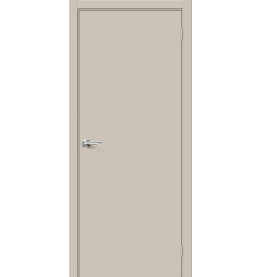 Дверь межкомнатная Браво-0.П ПЭТ, Cream Silk, глухая, каркасно-щитовая