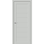Дверь межкомнатная Браво-20 ПЭТ Grey Silk, глухая, царговая