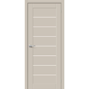 Дверь межкомнатная Браво-22 ПЭТ Cream Silk, cream silk, остекленная, magic fog, царговая