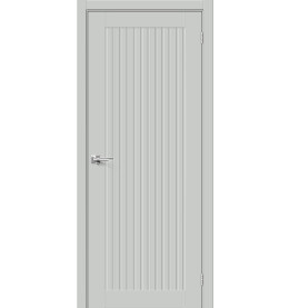 Дверь межкомнатная Браво-40 ПЭТ, Grey Silk, глухая, царговая