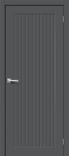Дверь межкомнатная Браво-40 ПЭТ Stormy Silk, глухая, без кромки, царговая
