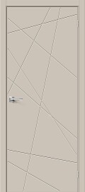 Дверь межкомнатная Граффити-5.Д.П ПЭТ Cream Silk, cream silk, глухая, каркасно-щитовая