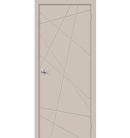 Дверь межкомнатная Граффити-5.Д.П ПЭТ, Cream Silk, глухая, каркасно-щитовая