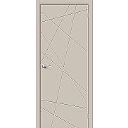 Дверь межкомнатная Граффити-5.Д.П ПЭТ Cream Silk, глухая, кромка abs, каркасно-щитовая