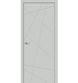 Дверь межкомнатная Граффити-5.Д.П ПЭТ, Grey Silk, глухая, каркасно-щитовая