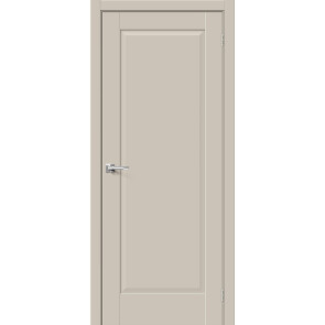 Дверь межкомнатная Прима-10 ПЭТ Cream Silk, cream silk, глухая, царговая