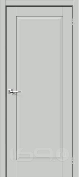 Дверь межкомнатная Прима-10 ПЭТ, Grey Silk, глухая, царговая