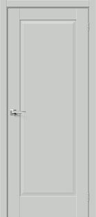 Дверь межкомнатная Прима-10 ПЭТ Grey Silk, глухая, без кромки, царговая