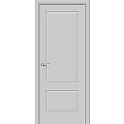 Дверь межкомнатная Прима-12 ПЭТ Grey Silk, глухая, декор grey silk, царговая