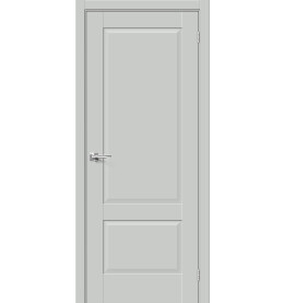 Дверь межкомнатная Прима-12 ПЭТ, Grey Silk, глухая, царговая