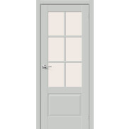Дверь межкомнатная Прима-13.0.1 ПЭТ Grey Silk, остекленная, декор grey silk, magic fog, кромка нет, царговая