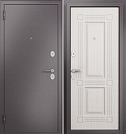 Дверь входная Family Eco MP E-104 Шоколад букле/Бьянко ларче, E-104, 2 замка