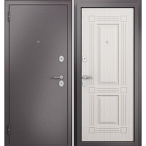 Дверь входная Фэмели Эко МП E-104 Шоколад букле/Бьянко ларче, 2 замка