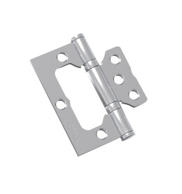 Петля без врезки стальная Bravo F-4-2BB 75*64*2,5 SC МатХром (универс.)