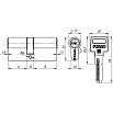 tumb 2 - Цилиндровый механизм R600/80 mm-BL (30+10+40) PB латунь 5 кл. БЛИСТЕР