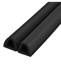 Уплотнитель самоклеящийся ADH/D-14x12 мм,  черный 120 м.