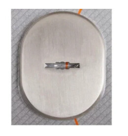 Декоративная накладка под цилиндр ESC 473 (90х65) SN матовый никель