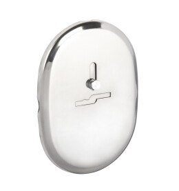 Декоративная накладка ESC 476 (90х65) СP ХРОМ на сувальдный замок с шторкой (тип Меттэм)