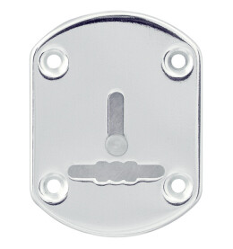Декоративная накладка ESC021/1-SS-NEW (нержавейка) на сув. замок со шторкой (1 шт.) тех.упак.