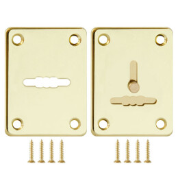 Декоративная накладка ESC081-GP-2 (ЗОЛОТО) на сувальдный замок с шторкой (1шт) (латунь)