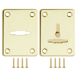 Декоративная накладка ESC081-GP-2 (ЗОЛОТО) на сувальдный замок с шторкой (1шт) (латунь)