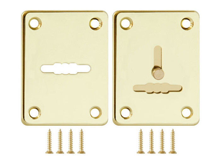 Декоративная накладка ESC082-GP-2 (ЗОЛОТО) на сувальдный замок (1шт) (латунь)