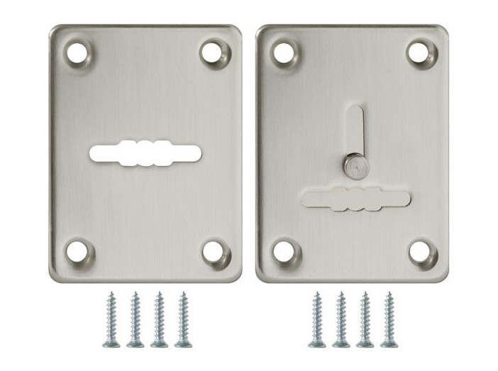 Декоративная накладка ESC082-SN-3 (МАТ НИКЕЛЬ) на сувальдный замок (1шт) (нерж. сталь)