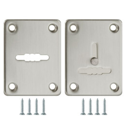Декоративная накладка ESC082-SN-3 (МАТ НИКЕЛЬ) на сувальдный замок (1шт) (нерж. сталь)