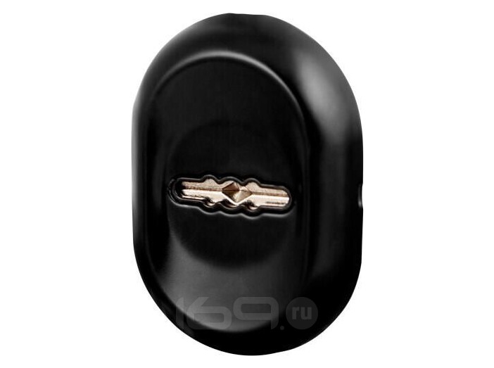 Накладка на сувальдный замок ESC.S-auto/CRE/OV.13 (ESC-13S) с автомат. шторками BL черный (1шт.)