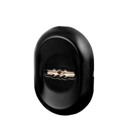 Накладка на сувальдный замок ESC.S-auto/CRE/OV.13 (ESC-13S) с автомат. шторками BL черный