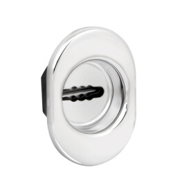 Накладка на сувальдный замок ESC.S-auto/U/OV.477 (ESC 477 U (70х50) ) с подпруж. шторками СР хром