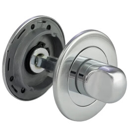 Фиксатор сантехнический на круглой розетке Morelli LUX-WC CSA/CRO матовый хром/хром
