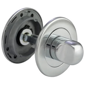 Фиксатор сантехнический на круглой розетке Morelli LUX-WC CSA/CRO матовый хром/хром