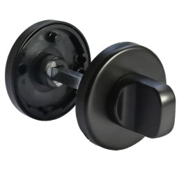 Фиксатор сантехнический на круглой розетке Morelli LUX-WC-R5 NERO черный