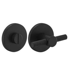 Фиксатор сантехнический на круглой розетке Morelli MH-WC-R6T BL черный