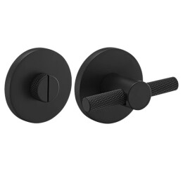 Фиксатор сантехнический на круглой розетке Morelli MH-WC-R6T BL черный