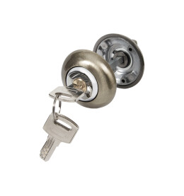 Ручка поворотная с фиксацией ключом BK6.FIX.JR AB-7 бронза