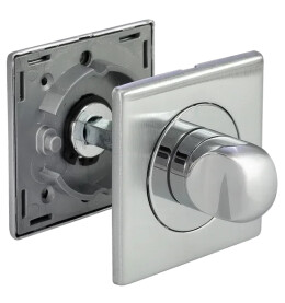 Фиксатор сантехнический на квадратной розетке Morelli LUX-WC-S CSA/CRO матовый хром/хром