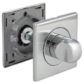 Фиксатор сантехнический на квадратной розетке Morelli LUX-WC-S CSA/CRO матовый хром/хром