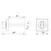 tumb 2 - Ручка поворотная BKW8.K.SQ52 (BKW8/SQ) SN-3 матовый никель