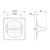 tumb 2 - Ручка поворотная BKW8x75.K.MSC62 BL-24 черный ПЛАСТИК