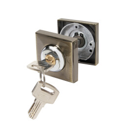 Ручка поворотная с фиксацией ключом BK6.FIX.JK AB-7 бронза