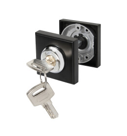 Ручка поворотная с фиксацией ключом BK6.FIX.JK BL-24 черный