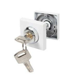 Ручка поворотная с фиксацией ключом BK6.FIX.JK WH-19 белый