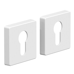 Накладка цилиндровая на квадратной розетке Bravo System R012Y МатБелый