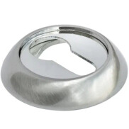 Накладка под евроцилиндр Morelli MH-KH SN/CP белый никель/хром