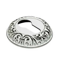 Накладка на ключевой цилиндр Morelli MH-KH-CLP W/PC Белая эмаль/Хром