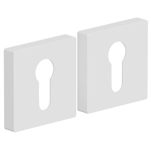 Накладка цилиндровая на квадратной розетке Bravo AS-6CL Swhite